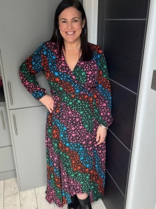 Star Wrap Dress - Multi